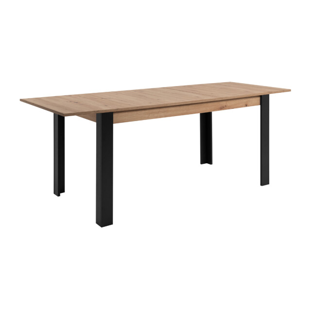 CaliCosy Uitschuifbare eettafel van 150 tot 200 cm, decor artisan eik en zwart tolosa 3197137 large