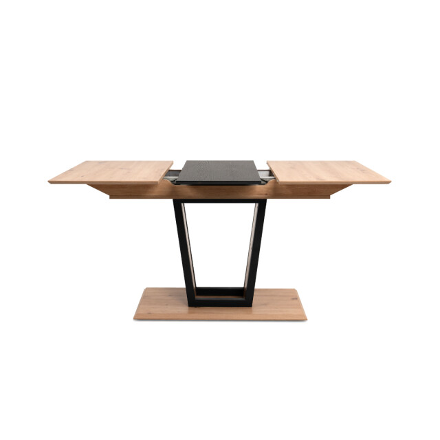 CaliCosy Uitschuifbare eettafel van 160 tot 200 cm, decor artisan eik en zwart soria 3197139 large