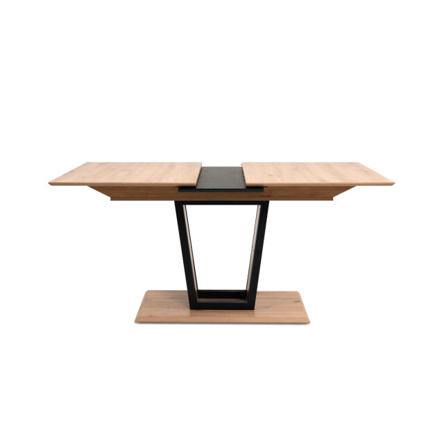 CaliCosy Uitschuifbare eettafel van 160 tot 200 cm, decor artisan eik en zwart soria 3197139 large