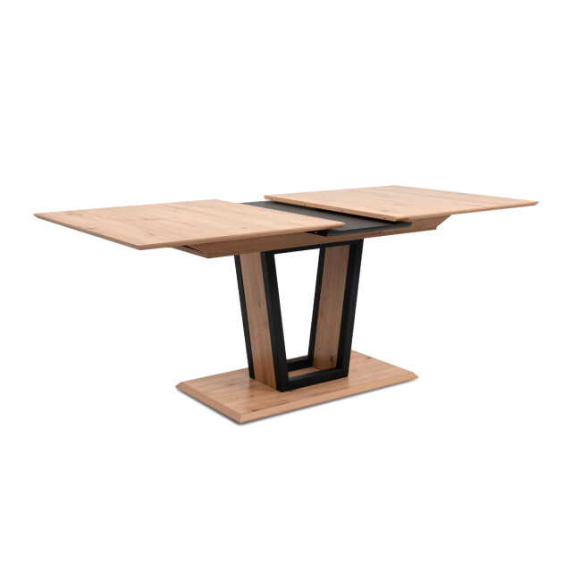 CaliCosy Uitschuifbare eettafel van 160 tot 200 cm, decor artisan eik en zwart soria 3197139 large
