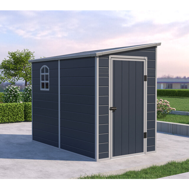 Westmann Kunststof aanbouw tuinschuur hortus l -248x134x194cm - 3170183 large