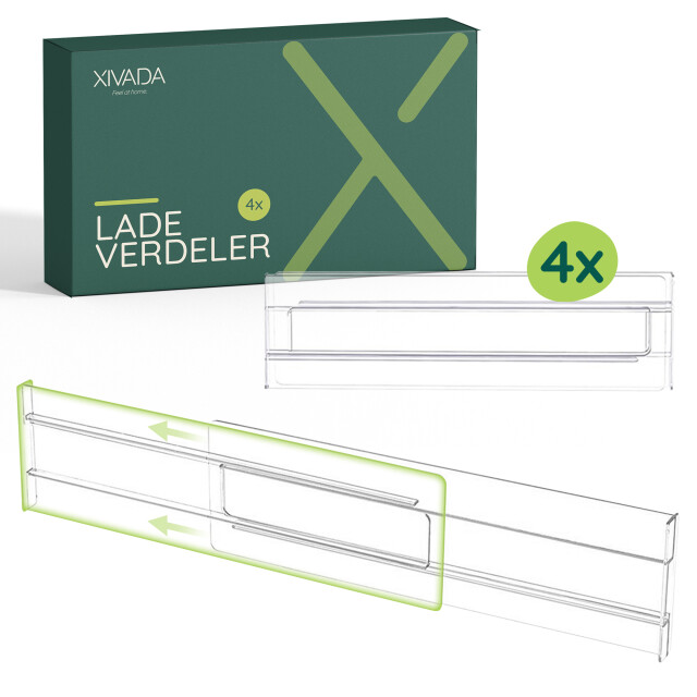 Xivada Lade verdeler ezra verstelbaar - pet 4 stuks 3195453 large