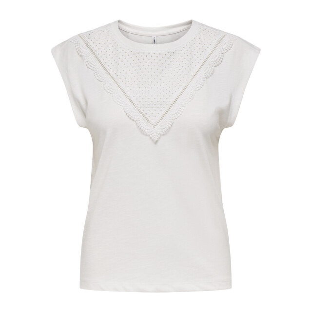 Only Onldelia sl o-neck mix top box jrs off-white 4382.02.0133 large