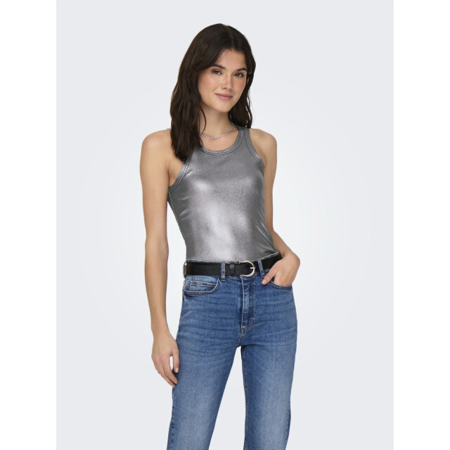 Only Onlsol life sl glitter rib top jrs zilverkleurig 4349.97.0039 large