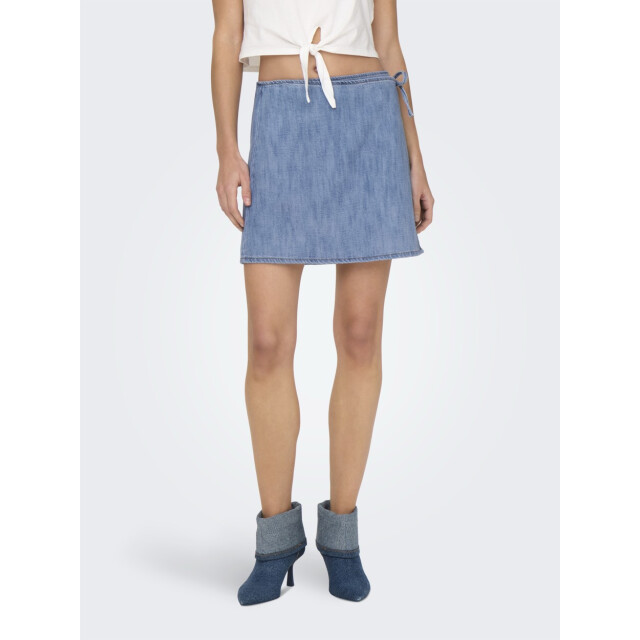 Only Onlnoelle wrap skirt dnm yor blue denim 4460.35.0003 large