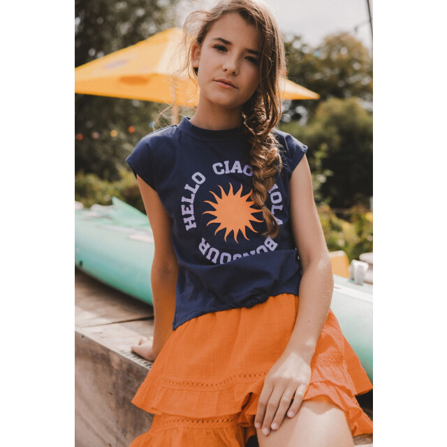 Looxs Revolution Jersey mouwloze top navy voor meisjes in de kleur 2513-5477-191 large