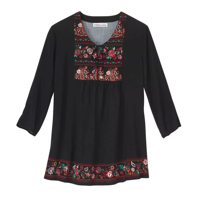 Atlas for Women Dames bedrukte viscose top UTAF723_black large
