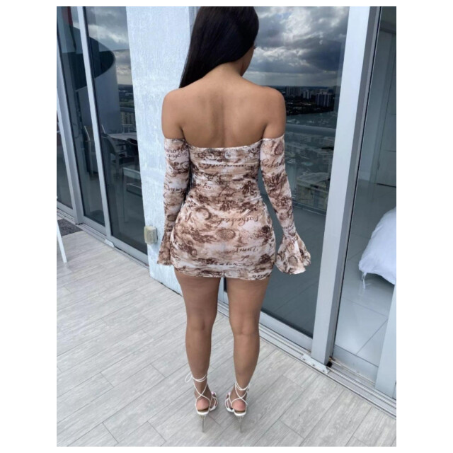 The Dezzy Factory Off shoulder jurk | printed 240134-1 large