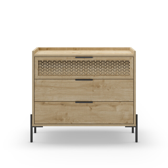 CaliCosy Ladenkast met 3 laden en metalen poten inca l90 cm 2930300 large