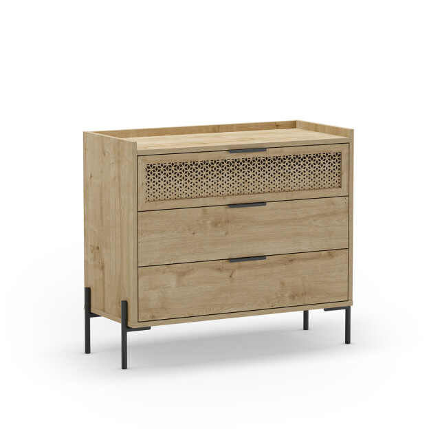 CaliCosy Ladenkast met 3 laden en metalen poten inca l90 cm 2930300 large