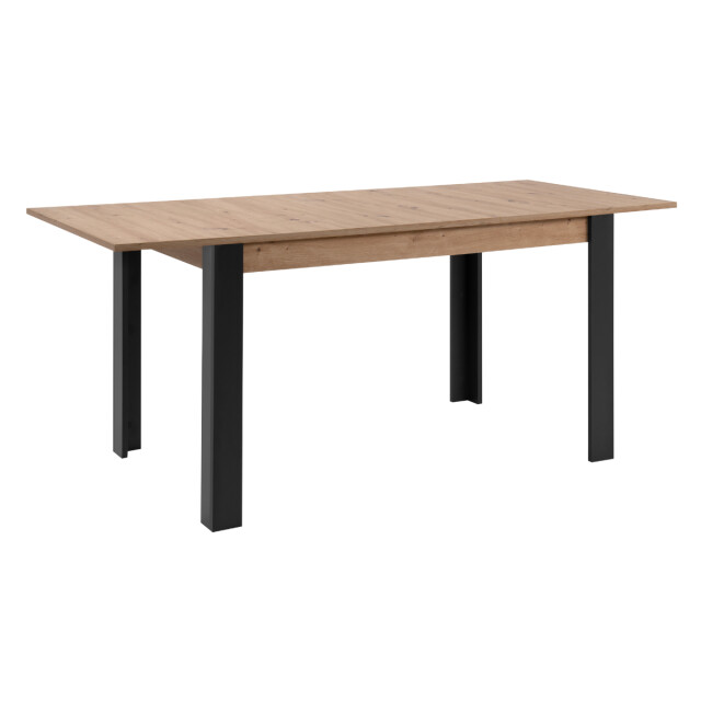 CaliCosy Uitschuifbare eettafel van 100 tot 150 cm, decor artisan eik en zwart tolosa 3197151 large