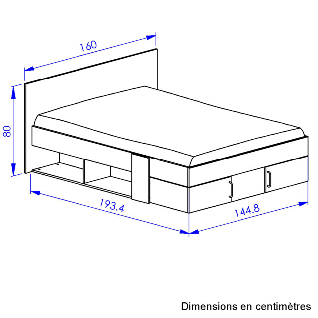CaliCosy Bed met opbergruimte 140x190cm draaibaar 2937121 large