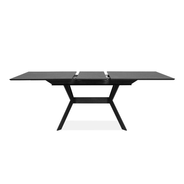 CaliCosy Uitschuifbare eettafel van 160 tot 200 cm, keramisch leisteeneffect en zwart 3197140 large