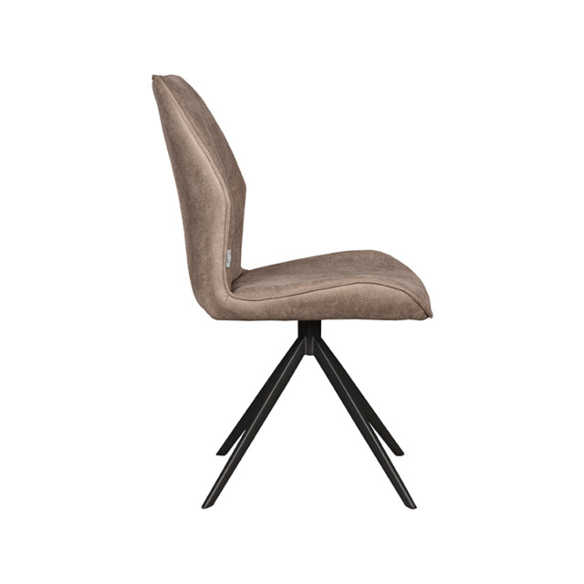 Label51 Eetkamerstoel comfy - micro suede zwart onderstel 64 x 48cm 3183656 large