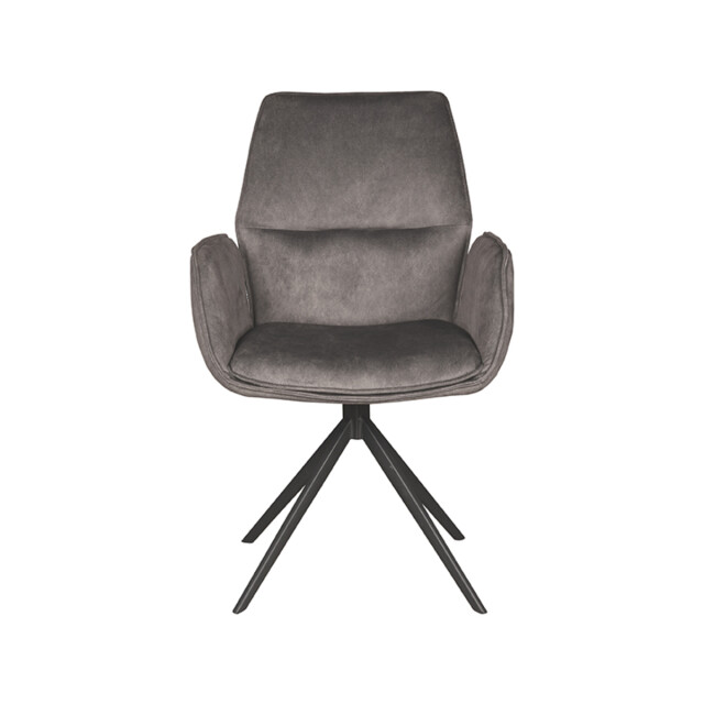 Label51 Eetkamerstoel mellow antraciet cosmo 63 x 58cm set van 2 3183655 large