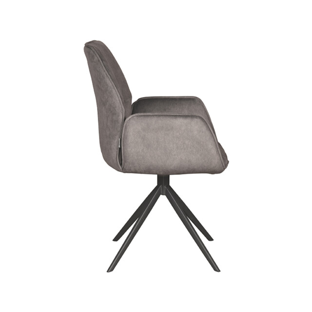 Label51 Eetkamerstoel mellow antraciet cosmo 63 x 58cm set van 2 3183655 large