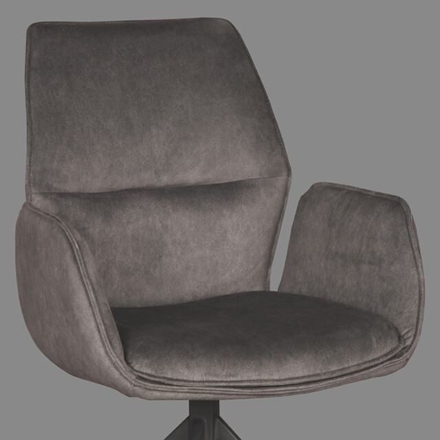 Label51 Eetkamerstoel mellow antraciet cosmo 63 x 58cm set van 2 3183655 large