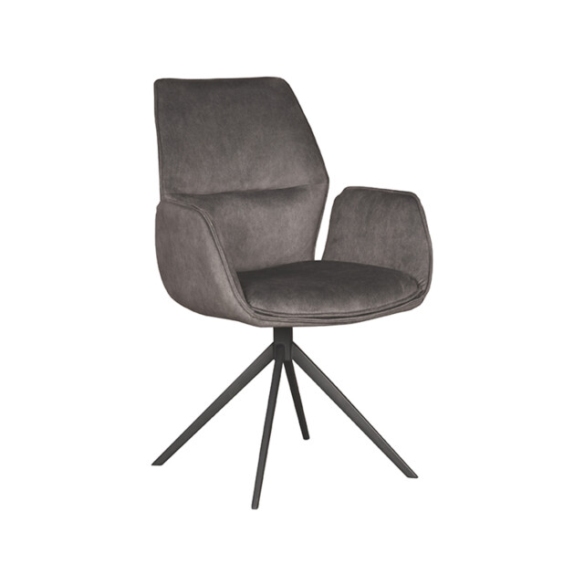 Label51 Eetkamerstoel mellow antraciet cosmo 63 x 58cm set van 2 3183655 large
