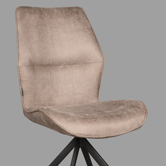 Label51 Eetkamerstoel comfy - micro suede zwart onderstel 64 x 48cm 3183656 large