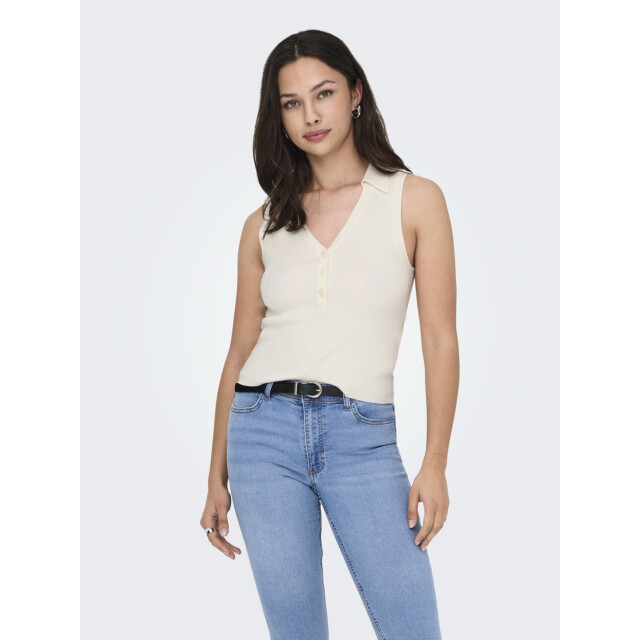 Jacqueline de Yong Jdynanna sl collar top knt off-white 4349.02.0020 large