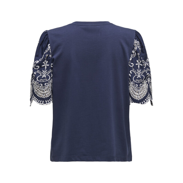 Jacqueline de Yong Jdyoma broderie anglaise top jrs navy 4339.37.0043 large