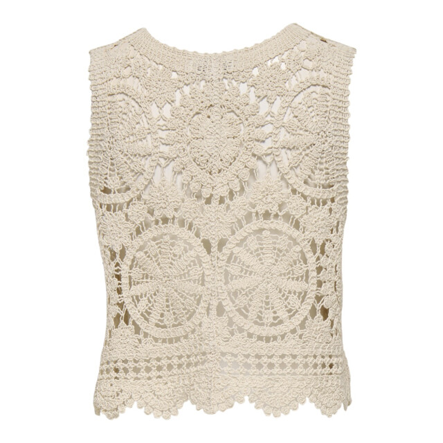 Jacqueline de Yong Jdyvic sl v-neck tie vest ecru 4259.03.0006 large