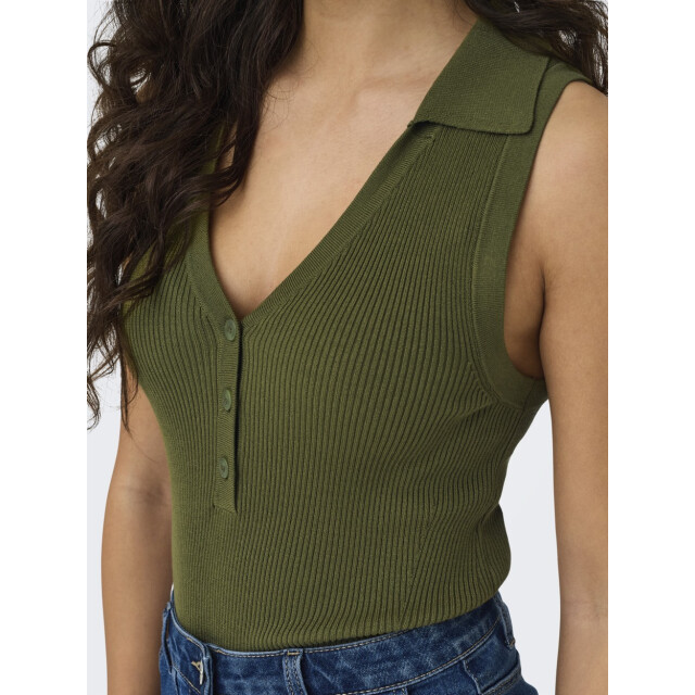 Jacqueline de Yong Jdynanna sl collar top knt army 4349.26.0005 large