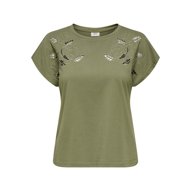 Jacqueline de Yong Jdyrose ss o-neck emb top army 4339.26.0073 large