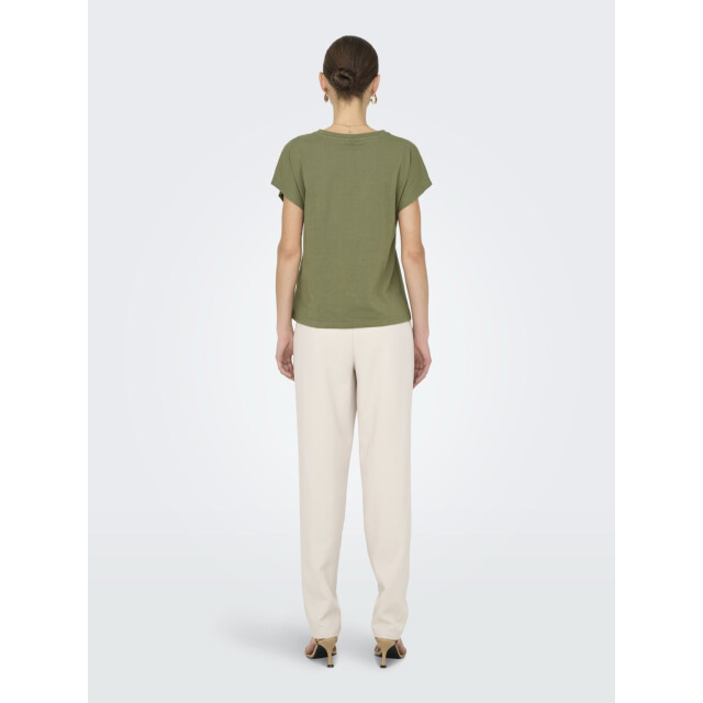 Jacqueline de Yong Jdyrose ss o-neck emb top army 4339.26.0073 large