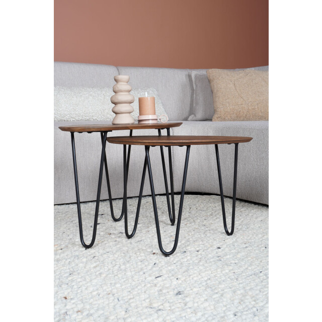 Home67 Salontafel fabio espresso mangohout set van 2 3195664 large
