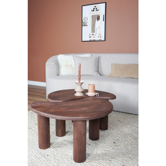 Home67 Salontafel lina espresso mangohout set van 2 3195829 large