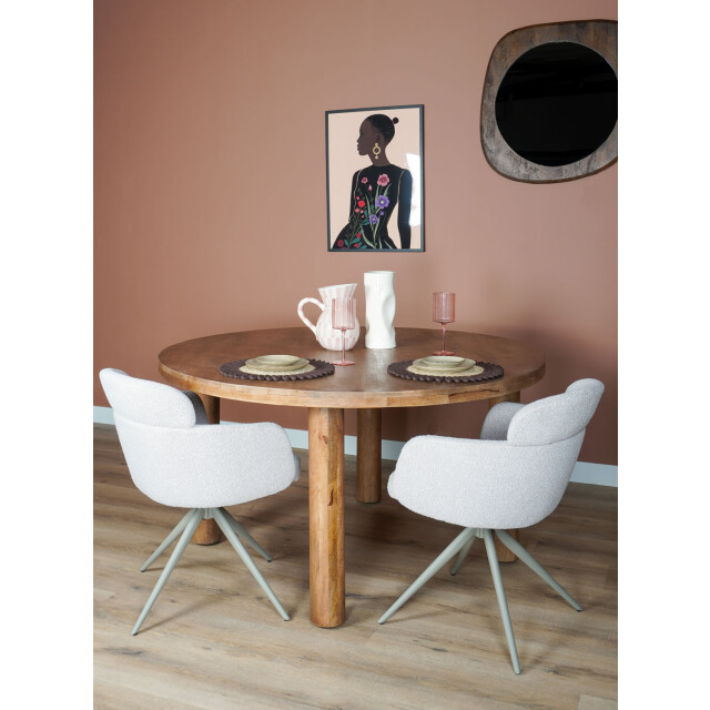Home67 Eettafel tias ø140 cm mangohout 3196013 large