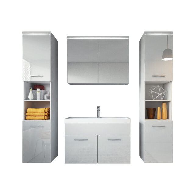 Badplaats Badkamermeubel set paso xl 80 x 40 cm hoogglans badmeubel met 3198692 large