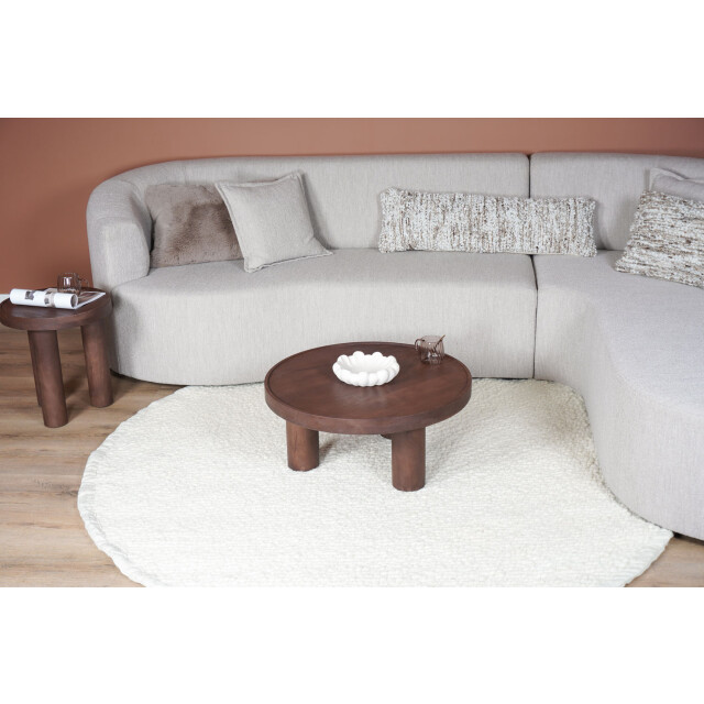 Home67 Bijzettafel tias ø42 cm espresso mangohout 3195830 large