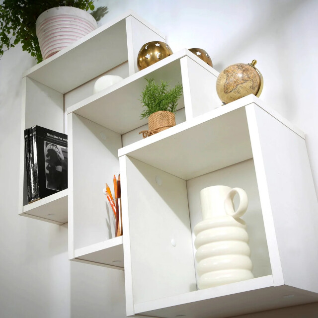 CaliCosy Wandplank met 3 compartimenten l64 cm fibi 2936671 large