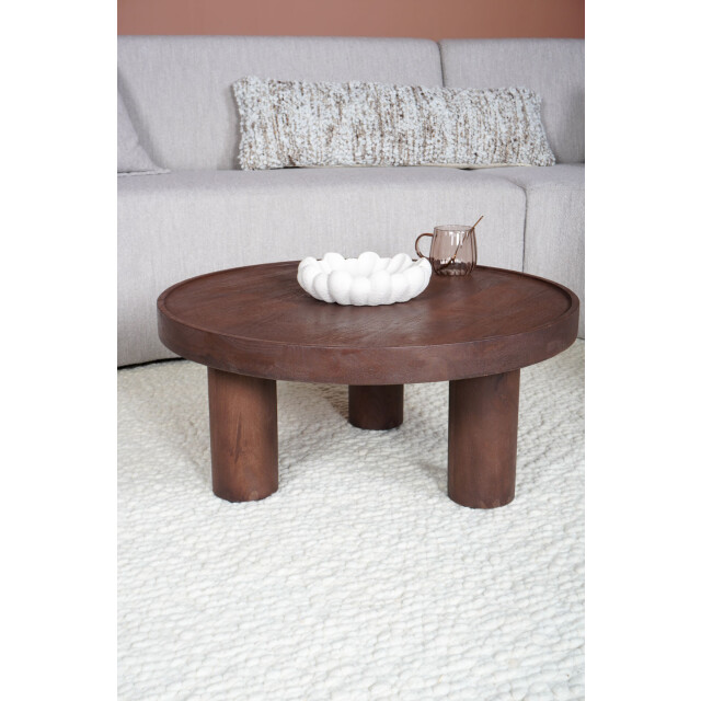 Home67 Salontafel tias ø70 cm espresso mangohout 3195832 large