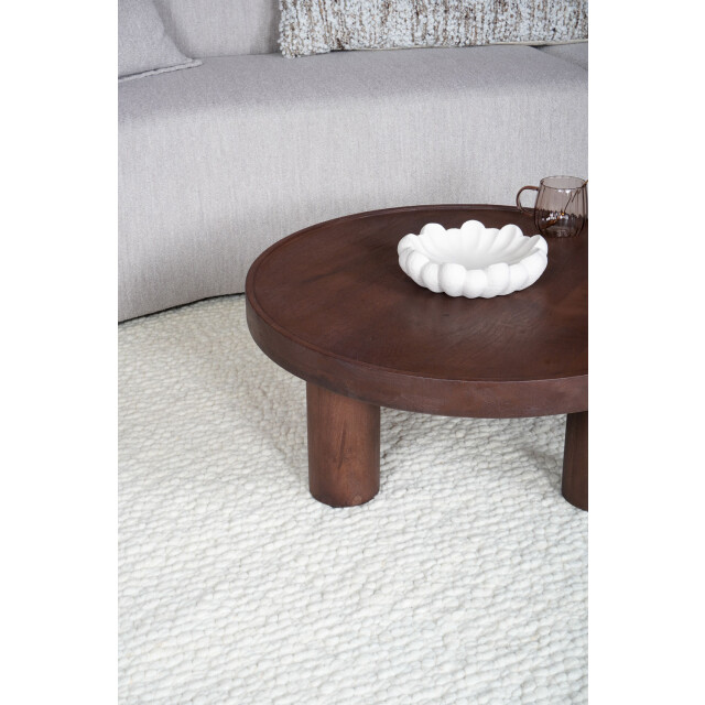 Home67 Salontafel tias ø70 cm espresso mangohout 3195832 large