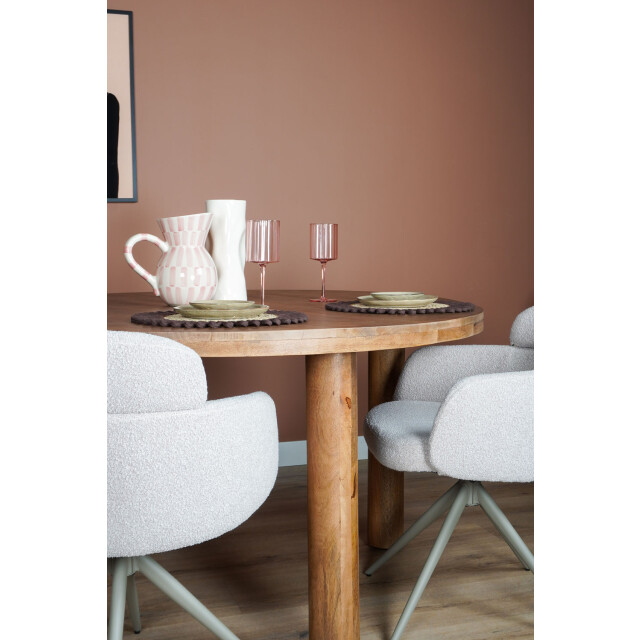 Home67 Eettafel tias ø140 cm mangohout 3196013 large