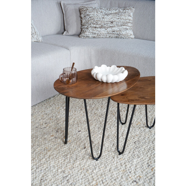 Home67 Salontafel fabio mangohout set van 2 3195663 large