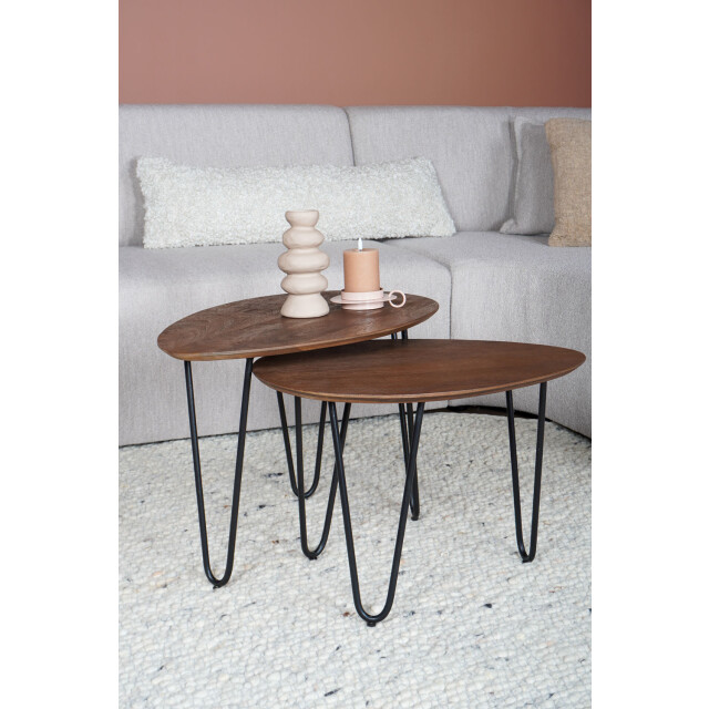 Home67 Salontafel fabio espresso mangohout set van 2 3195664 large