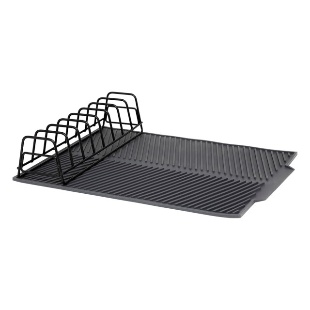 Casa di Elturo Siliconen druipmat met afdruiprek – antislip vaatdroogmat grijs – 43,5 x 33 x 3198262 large