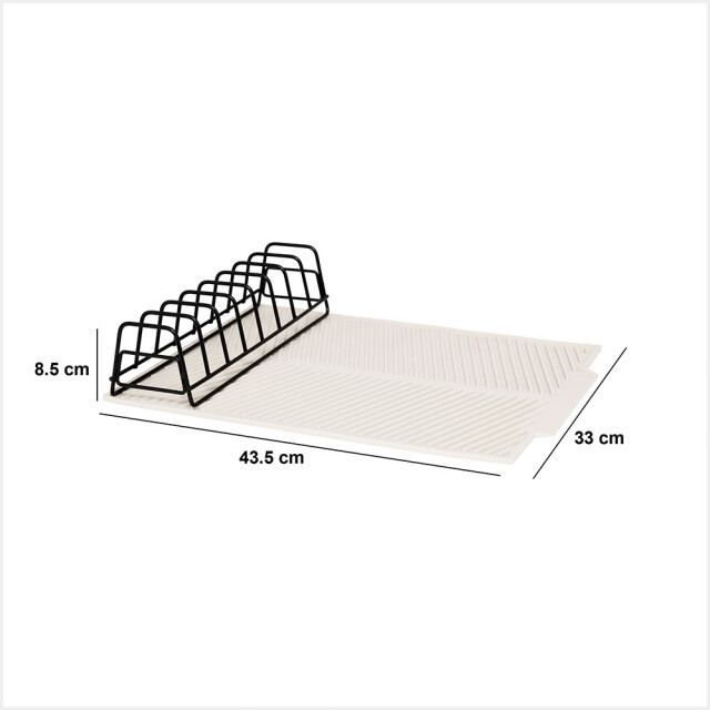 Casa di Elturo Siliconen druipmat met afdruiprek – antislip vaatdroogmat – 43,5 x 33 x 3198260 large