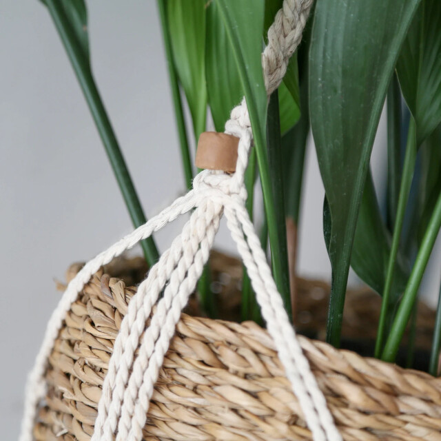 CaliCosy Hangende macramé mand met plantenhouder van zeewier 2929094 large