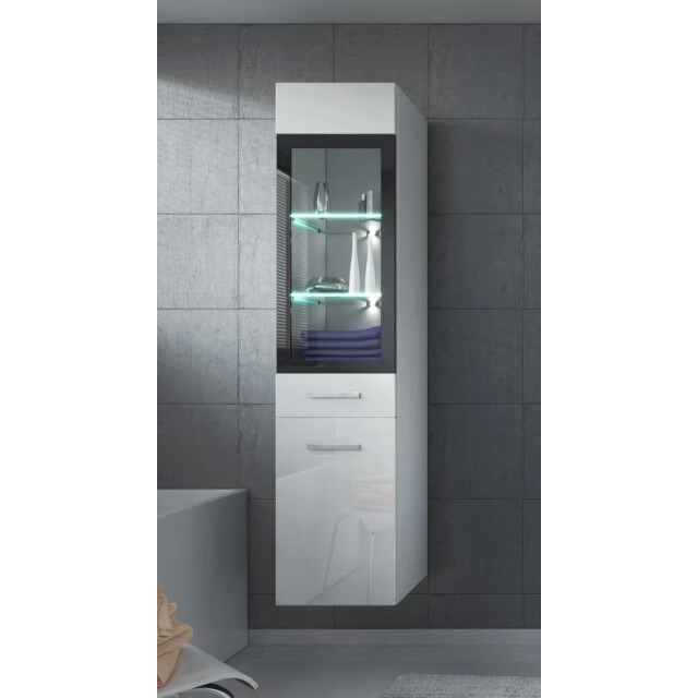 Badplaats Badkamerkast rio 30 x 30 x 131 cm hoogglans hangende kolomkast 3181275 large