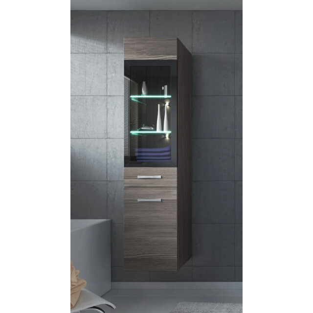 Badplaats Badkamerkast rio 30 x 30 x 131 cm grijs hangende kolomkast 3181277 large