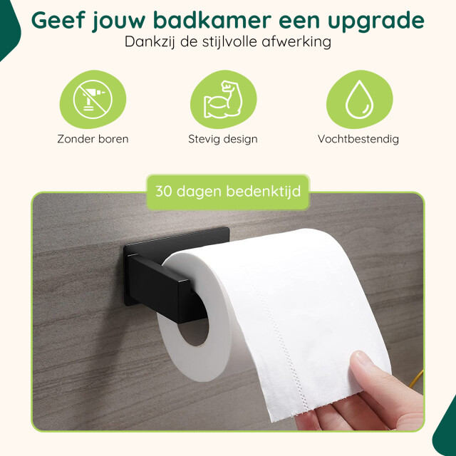 Xivada Wc rolhouder luca zonder boren rvs zelfklevend - 3193578 large