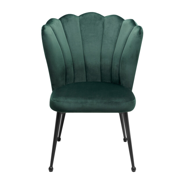 CaliCosy Set van 2 stoelen van donkergroen fluweel met metalen poten, 55 cm quinn 3198259 large