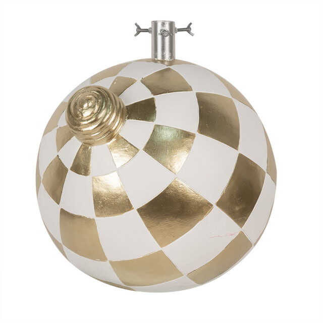 Clayre & Eef Kerstboom standaard 42x42x44 cm goudkleurig keramisch materiaal 3198380 large