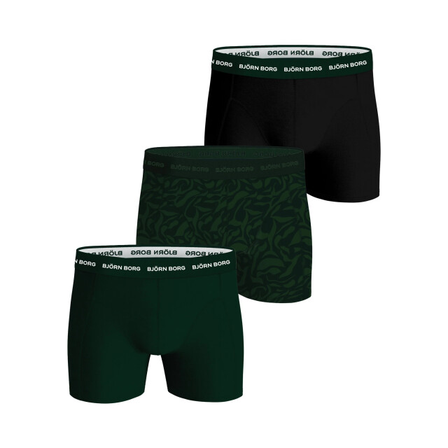 Björn Borg Björn borg cotton stretch boxershorts 3-pack – zwart, donker & print 10003372-MP004 large