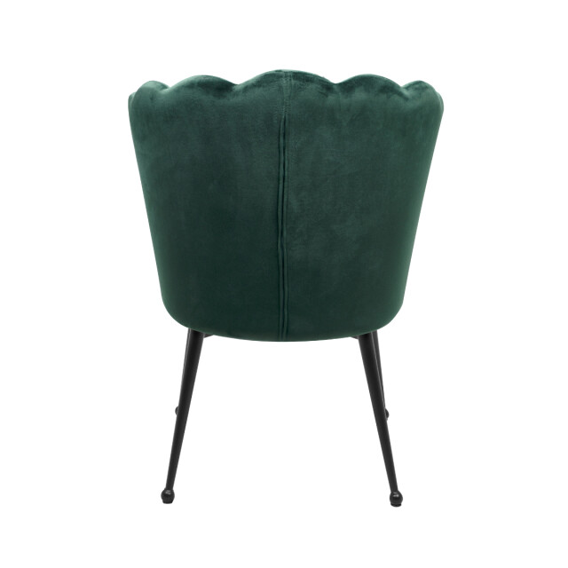 CaliCosy Set van 2 stoelen van donkergroen fluweel met metalen poten, 55 cm quinn 3198259 large